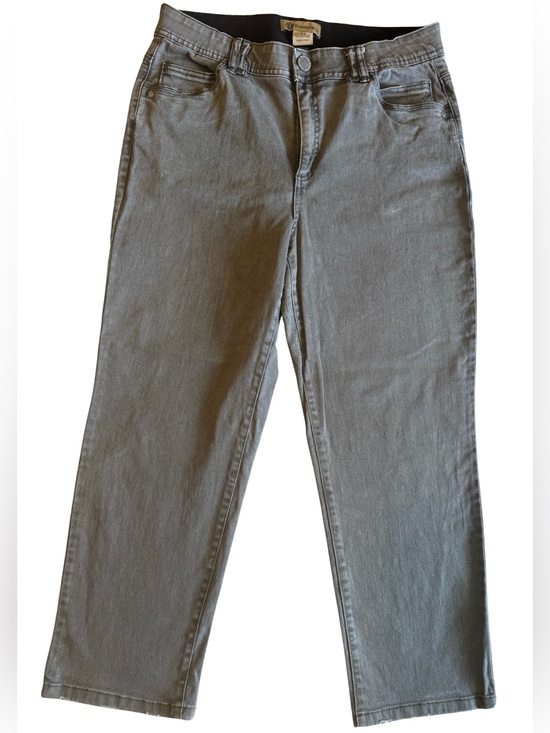 Democracy Denim - Democracy Ab Solution High Rise Straight Leg Jeans Grey Womens Size 14 Stretch